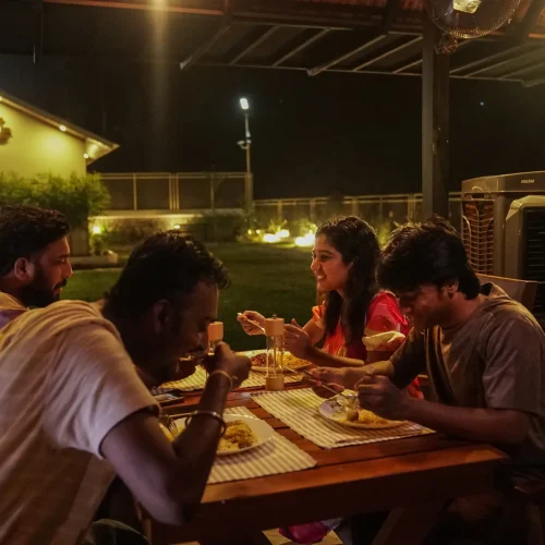 dining room in the best homestay in ernakulam-best private pool villa